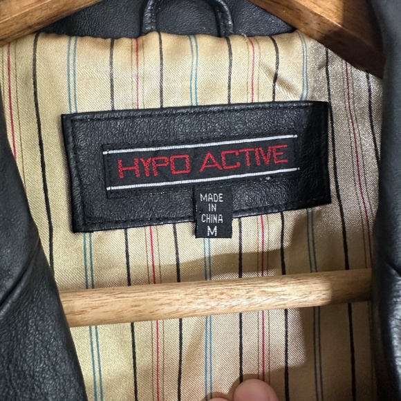 Hypo Active Genuine Leather Black Western Style Blazer Sz Medium - Picture 4 of 9